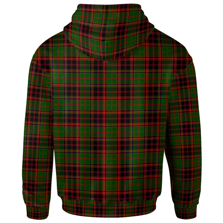 Scottish Buchan Clan Crest Tartan Hoodie Back Side Tartan Plaid