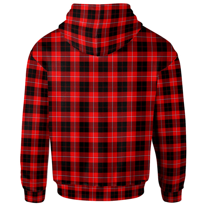 Scottish Cunningham Modern Clan Tartan Hoodie Back Side Tartan Plaid