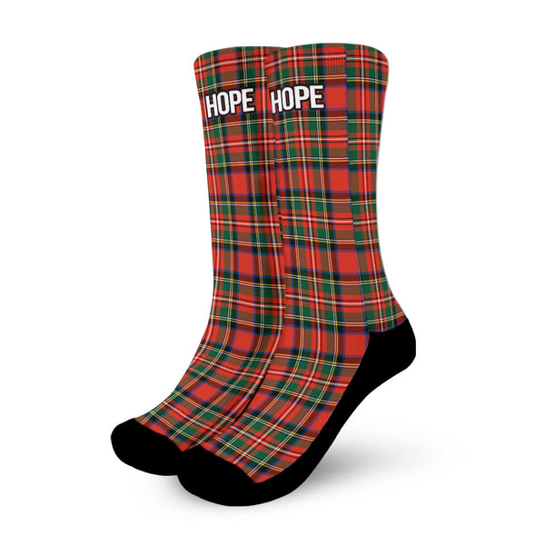 Scottish Stewart (High Stewards) Clan Tartan Crew Socks (Hope Custom)