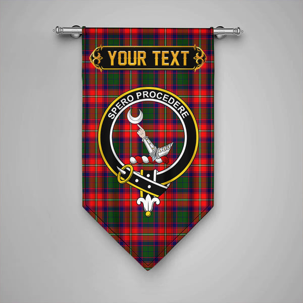 Scottish Hopkirk Clan Crest Tartan Gonfalon Custom Personalized Tartan Plaid
