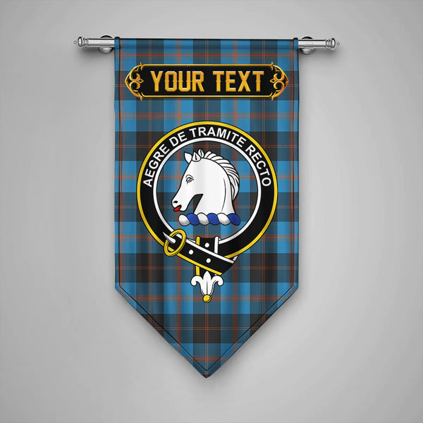 Scottish Horsburgh Clan Crest Tartan Gonfalon Custom Personalized Tartan Plaid