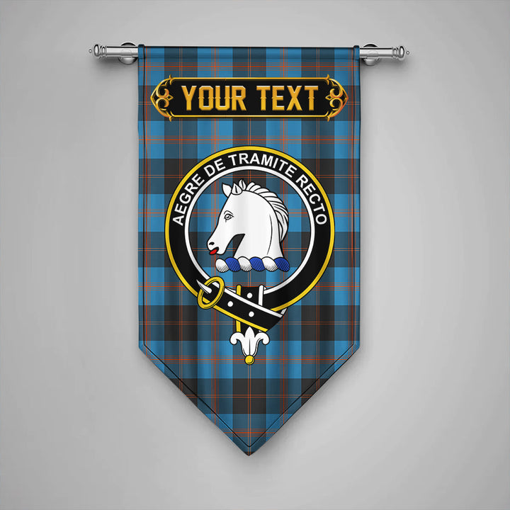 Scottish Horsburgh Clan Crest Tartan Gonfalon Custom Personalized Tartan Plaid