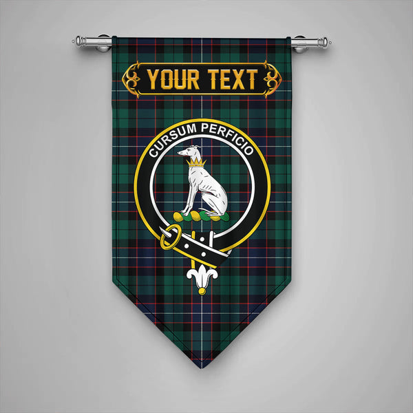 Scottish Hunter Modern Clan Crest Tartan Gonfalon Custom Personalized Tartan Plaid