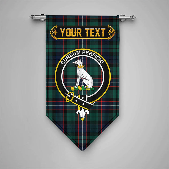 Scottish Hunter Modern Clan Crest Tartan Gonfalon Custom Personalized Tartan Plaid