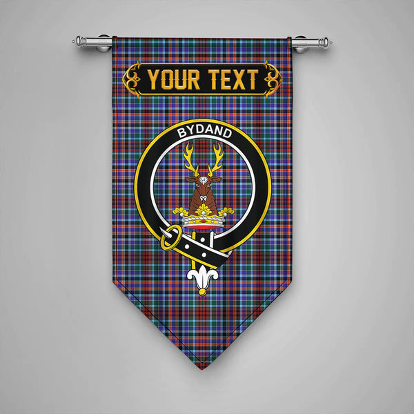 Scottish Huntly Modern Clan Crest Tartan Gonfalon Custom Personalized Tartan Plaid