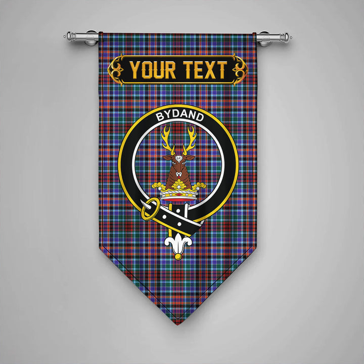Scottish Huntly Modern Clan Crest Tartan Gonfalon Custom Personalized Tartan Plaid
