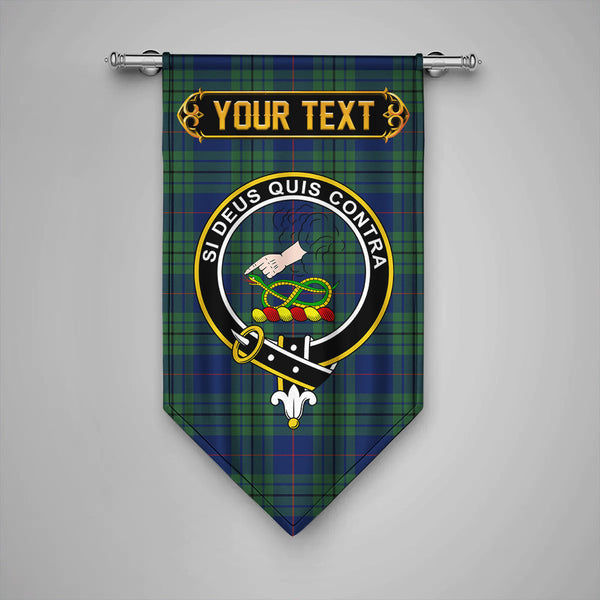 Scottish Hutton Modern Clan Crest Tartan Gonfalon Custom Personalized Tartan Plaid