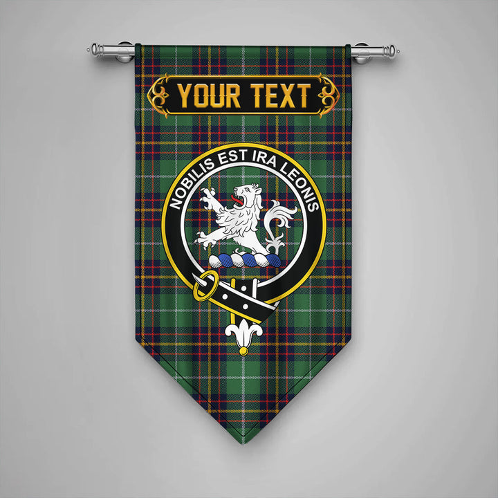Scottish Inglis Modern Clan Crest Tartan Gonfalon Custom Personalized Tartan Plaid