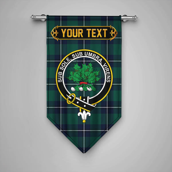 Scottish Irvine Modern Clan Crest Tartan Gonfalon Custom Personalized Tartan Plaid