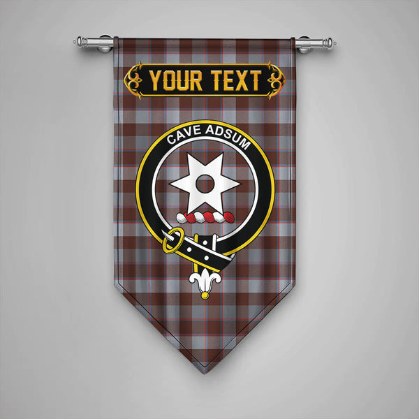 Scottish Jardine of Castlemilk Modern Clan Crest Tartan Gonfalon Custom Personalized Tartan Plaid