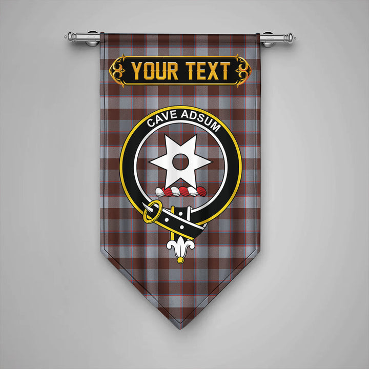 Scottish Jardine of Castlemilk Modern Clan Crest Tartan Gonfalon Custom Personalized Tartan Plaid