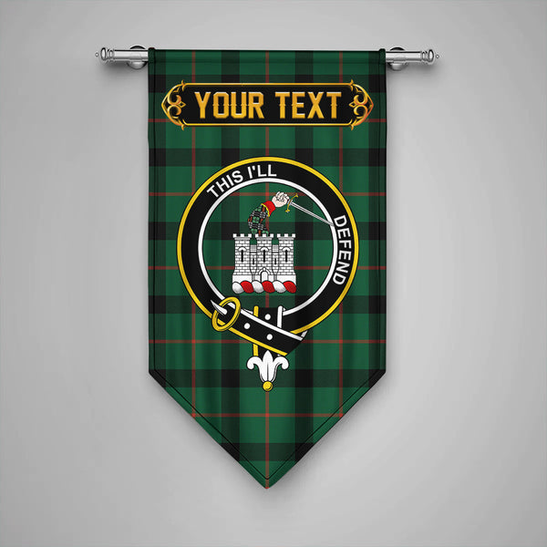 Scottish Kincaid Modern Clan Crest Tartan Gonfalon Custom Personalized Tartan Plaid