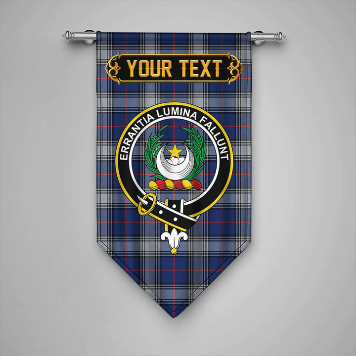 Scottish Kinnaird Modern Clan Crest Tartan Gonfalon Custom Personalized Tartan Plaid