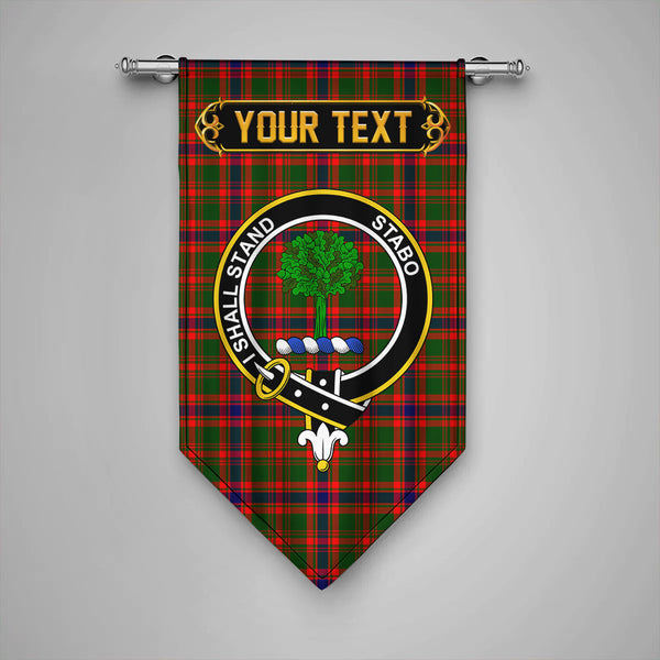 Scottish Kinninmont Clan Crest Tartan Gonfalon Custom Personalized Tartan Plaid