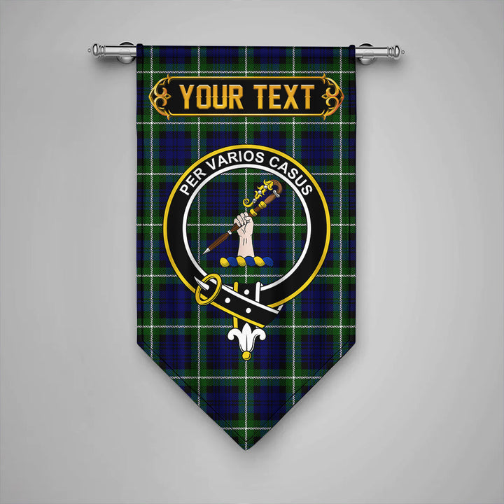 Scottish Lammie Clan Crest Tartan Gonfalon Custom Personalized Tartan Plaid