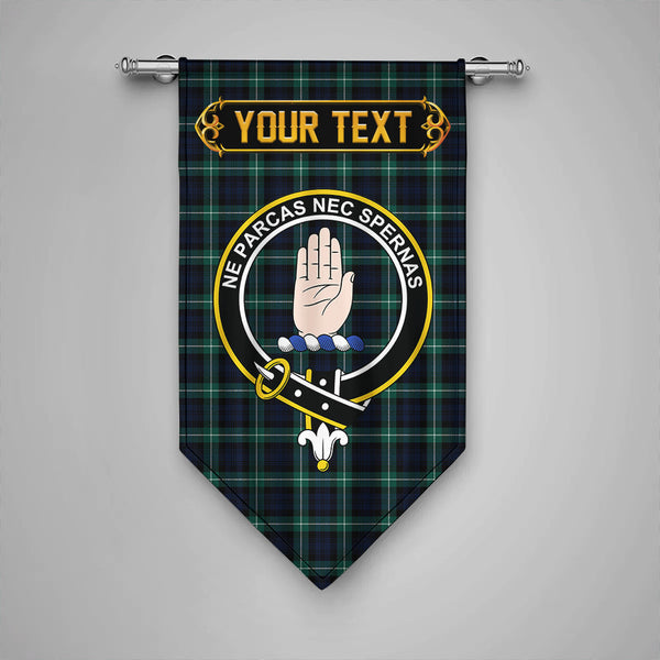 Scottish Lamont Modern Clan Crest Tartan Gonfalon Custom Personalized Tartan Plaid