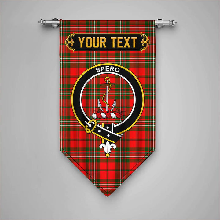 Scottish Langlands Clan Crest Tartan Gonfalon Custom Personalized Tartan Plaid