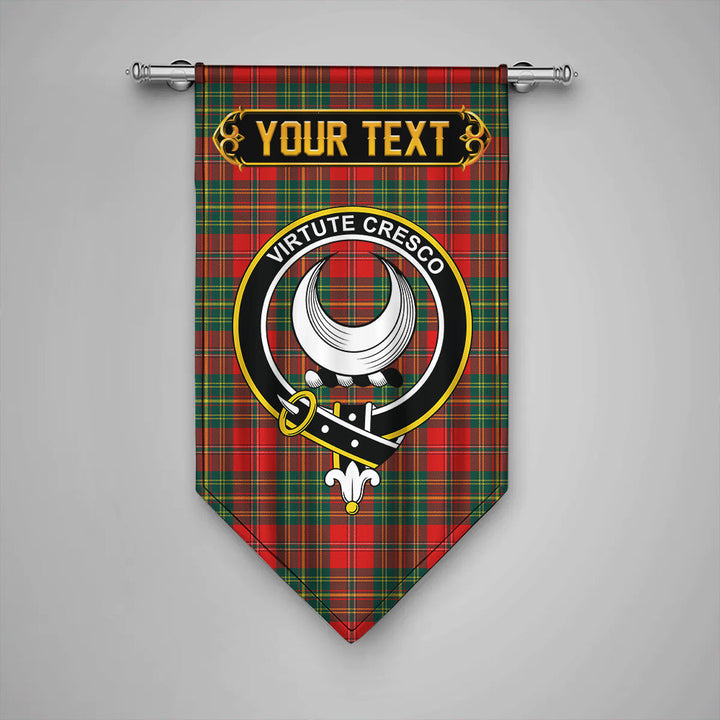 Scottish Leask Modern Clan Crest Tartan Gonfalon Custom Personalized Tartan Plaid