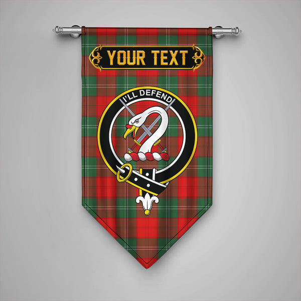 Scottish Lennox Modern Clan Crest Tartan Gonfalon Custom Personalized Tartan Plaid