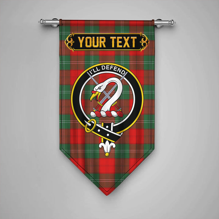 Scottish Lennox Modern Clan Crest Tartan Gonfalon Custom Personalized Tartan Plaid