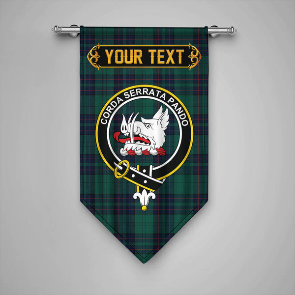 Scottish Lockhart Modern Clan Crest Tartan Gonfalon Custom Personalized Tartan Plaid