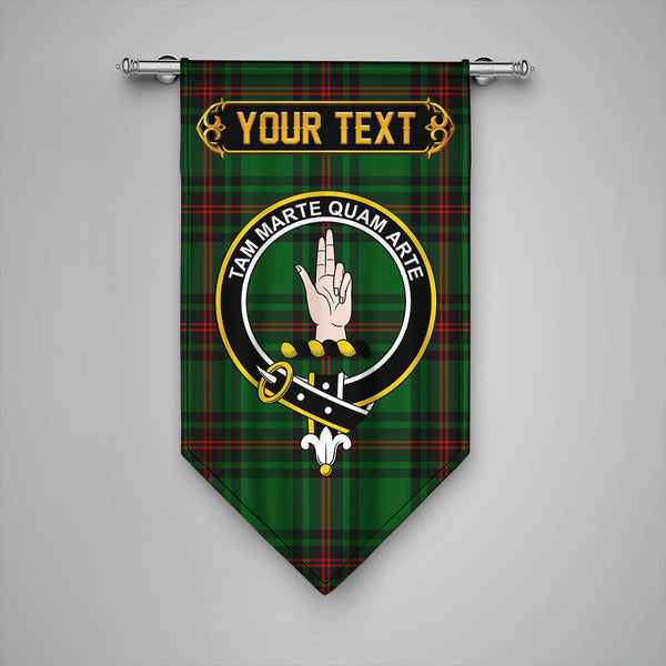 Scottish Logie Clan Crest Tartan Gonfalon Custom Personalized Tartan Plaid