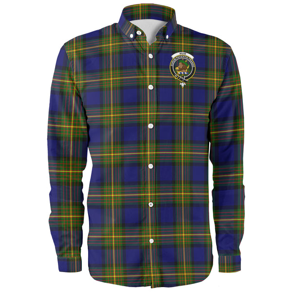Scottish Muir Clan Crest Tartan Long Sleeve Shirt