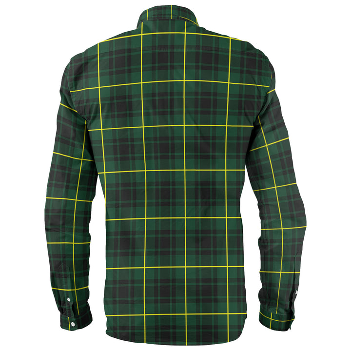 Scottish MacArthur Clan Crest Tartan Long Sleeve Shirt Back Side Tartan Plaid