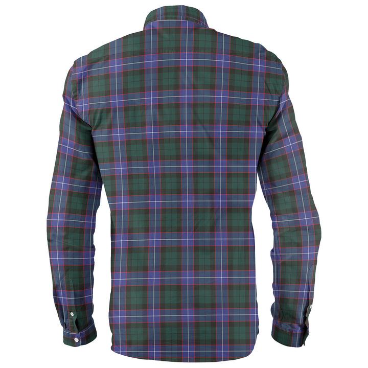 Scottish Hunter Modern Clan Tartan Long Sleeve Shirt Back Side Tartan Plaid