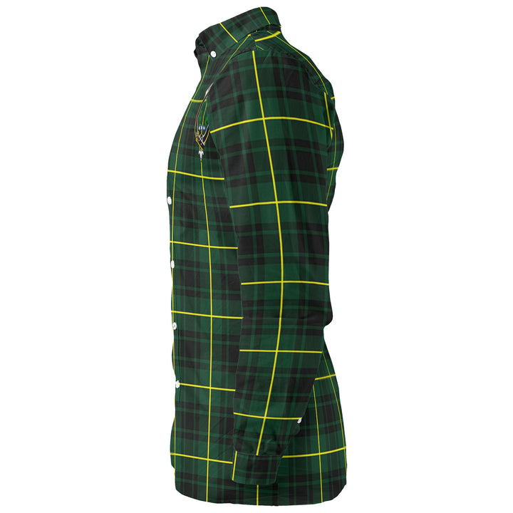 Scottish MacArthur Clan Crest Tartan Long Sleeve Shirt Tartan Plaid