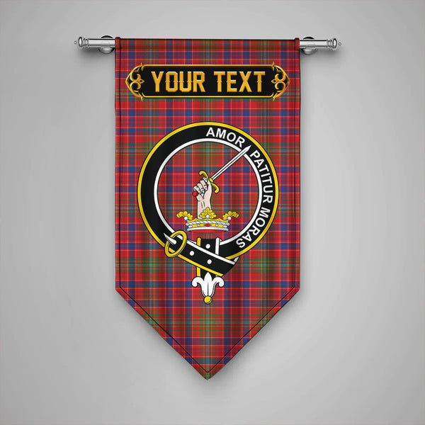 Scottish Lumsden Modern Clan Crest Tartan Gonfalon Custom Personalized Tartan Plaid