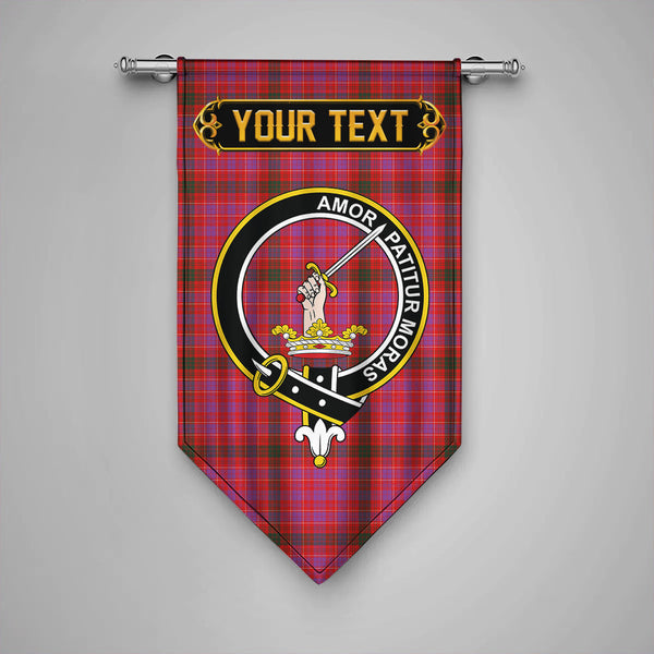 Scottish Lumsden of Clova Modern Clan Crest Tartan Gonfalon Custom Personalized Tartan Plaid