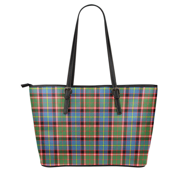 Scottish Stirling & Bannockburn District Clan Tartan Leather Tote