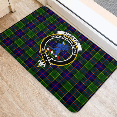 Scottish Forsyth Clan Crest Tartan Door Mat Tartan Plaid 2