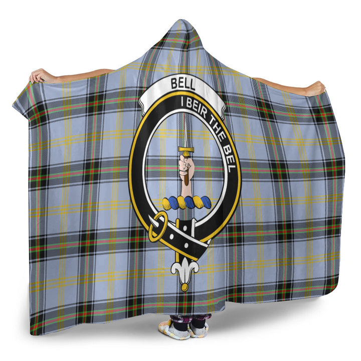 Scottish Bell Clan Crest Tartan Hooded Blanket Tartan Plaid 1