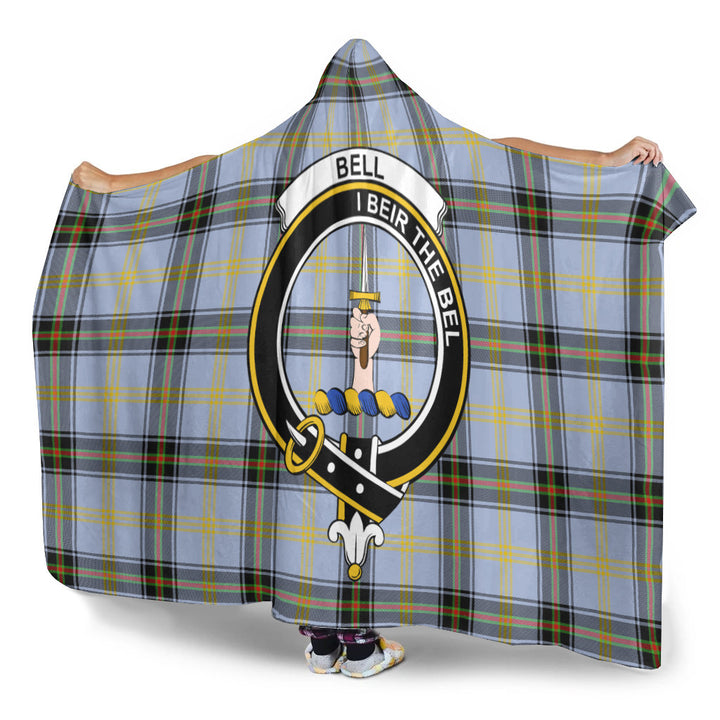 Scottish Bell Clan Crest Tartan Hooded Blanket Tartan Plaid 2