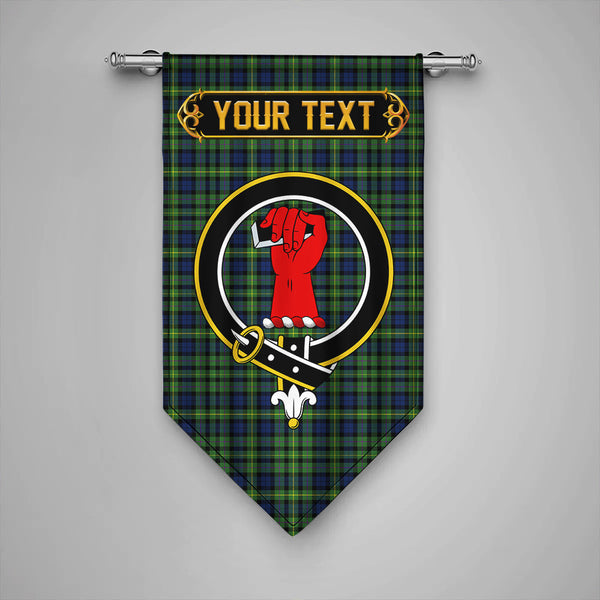 Scottish MacBride Modern Clan Crest Tartan Gonfalon Custom Personalized Tartan Plaid