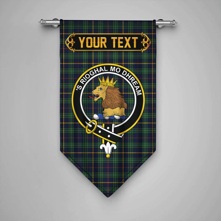 Scottish MacCainsh Modern Clan Crest Tartan Gonfalon Custom Personalized Tartan Plaid