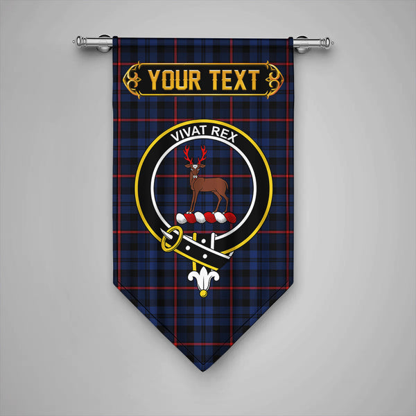 Scottish MacCorquodale Modern Clan Crest Tartan Gonfalon Custom Personalized Tartan Plaid