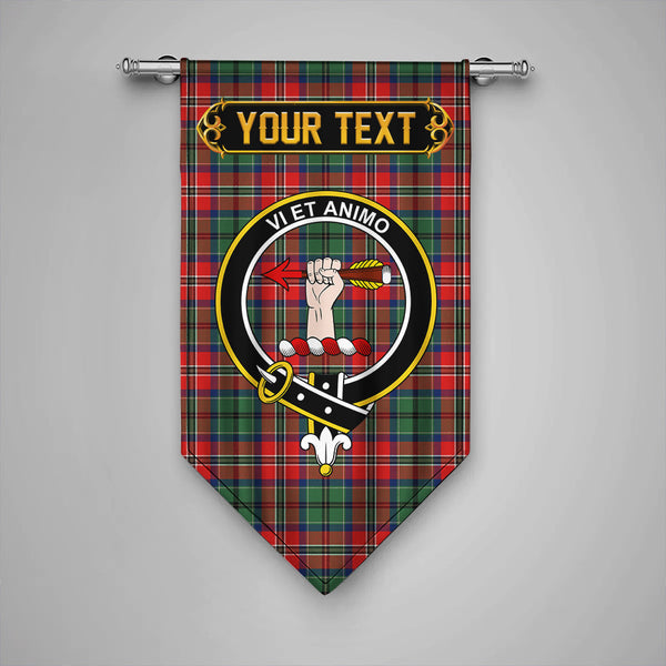 Scottish MacCulloch Modern Clan Crest Tartan Gonfalon Custom Personalized Tartan Plaid