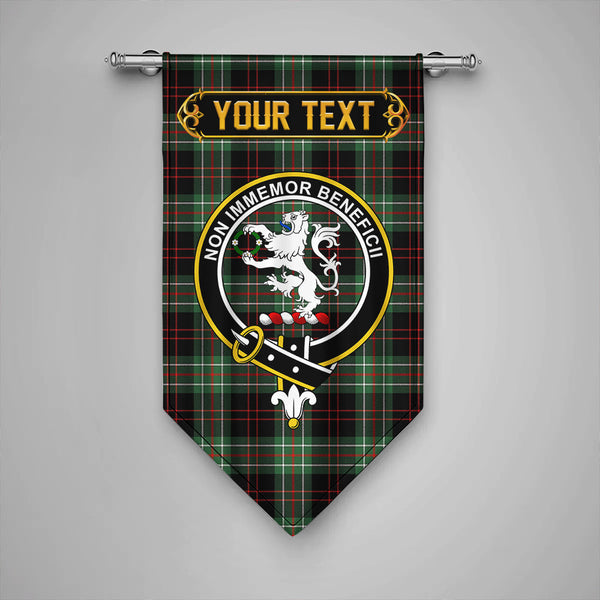 Scottish MacDiarmid Modern Clan Crest Tartan Gonfalon Custom Personalized Tartan Plaid