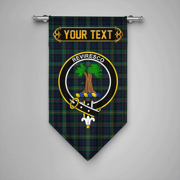 Scottish MacEwan Modern Clan Crest Tartan Gonfalon Custom Personalized Tartan Plaid