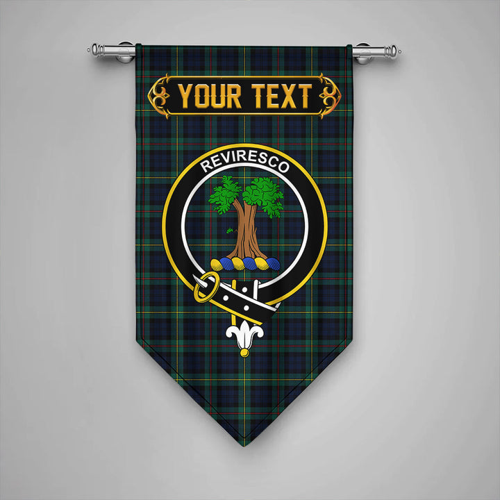 Scottish MacEwan Modern Clan Crest Tartan Gonfalon Custom Personalized Tartan Plaid