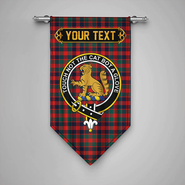 Scottish MacGowan (Gow) Modern Clan Crest Tartan Gonfalon Custom Personalized Tartan Plaid