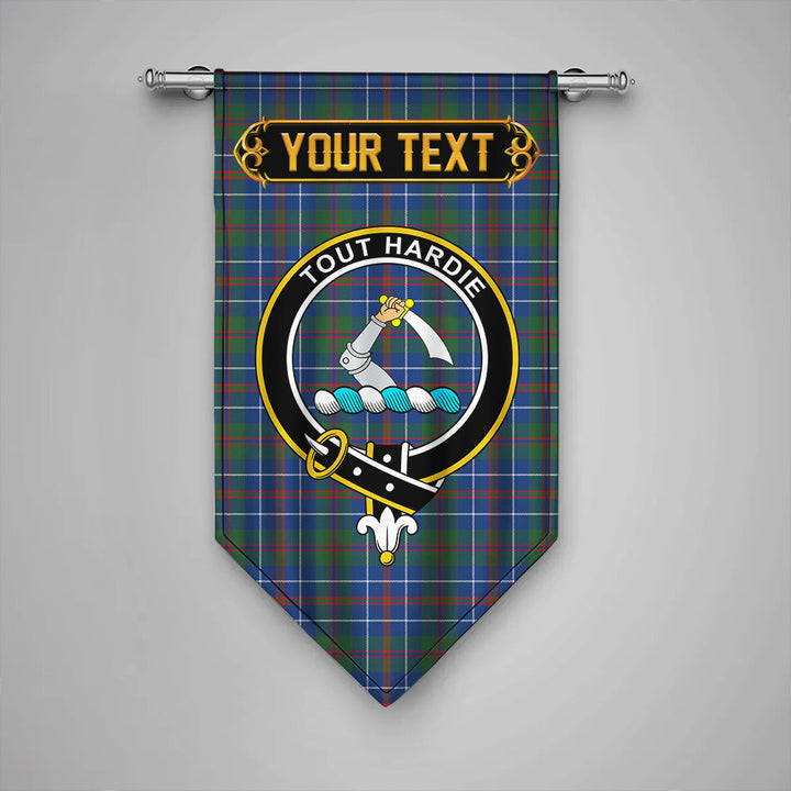 Scottish MacHardy Modern Clan Crest Tartan Gonfalon Custom Personalized Tartan Plaid
