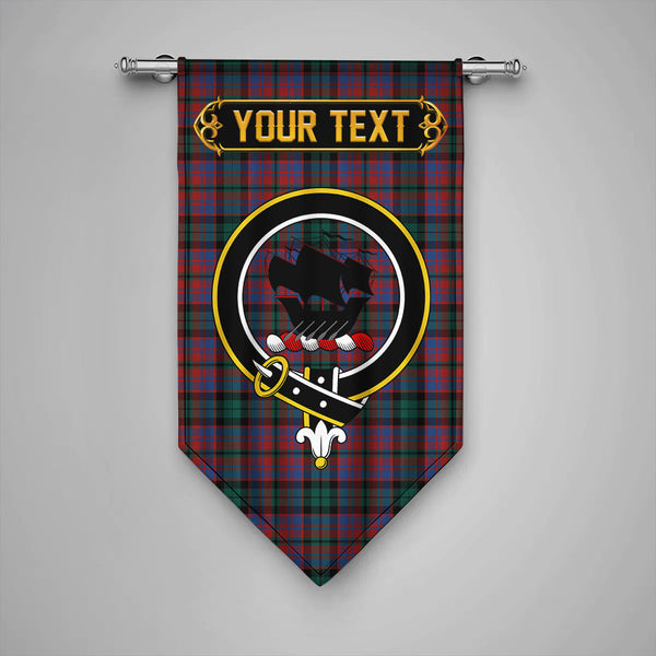 Scottish MacInroy Modern Clan Crest Tartan Gonfalon Custom Personalized Tartan Plaid