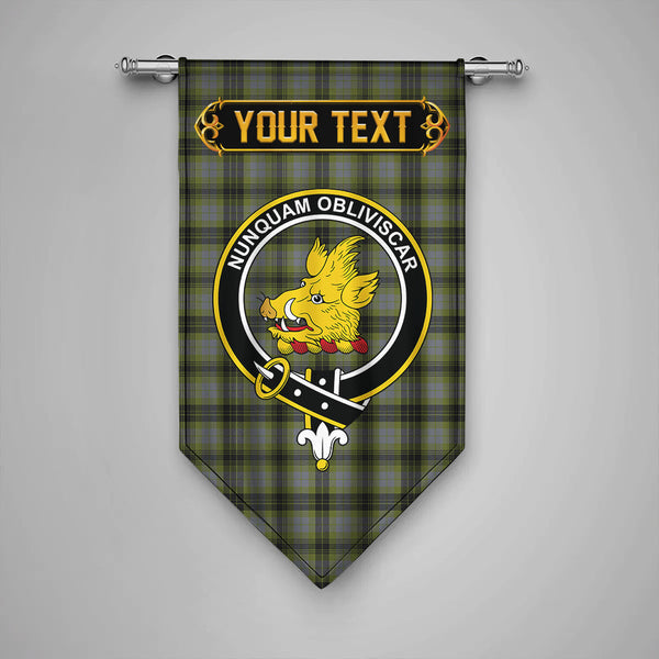 Scottish MacIver Modern Clan Crest Tartan Gonfalon Custom Personalized Tartan Plaid