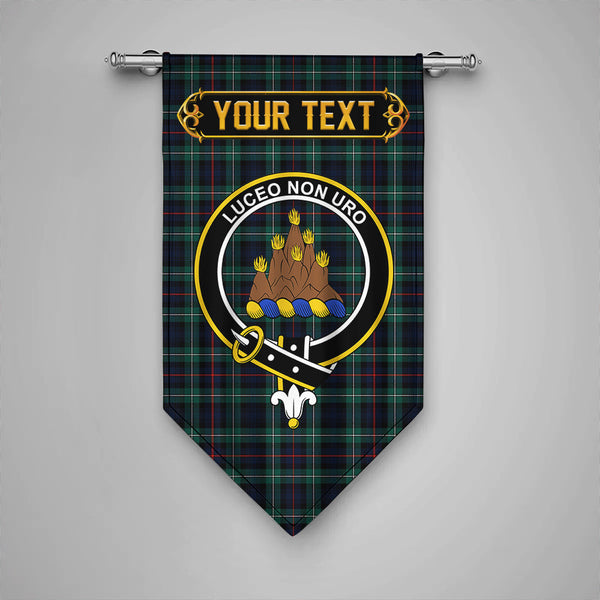 Scottish MacKenzie Modern Clan Crest Tartan Gonfalon Custom Personalized Tartan Plaid