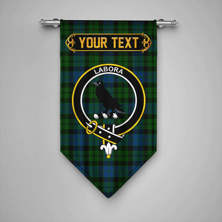 Scottish MacKie Clan Crest Tartan Gonfalon Custom Personalized Tartan Plaid