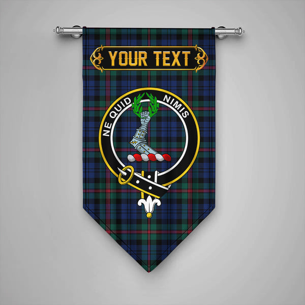 Scottish MacKinlay Modern Clan Crest Tartan Gonfalon Custom Personalized Tartan Plaid